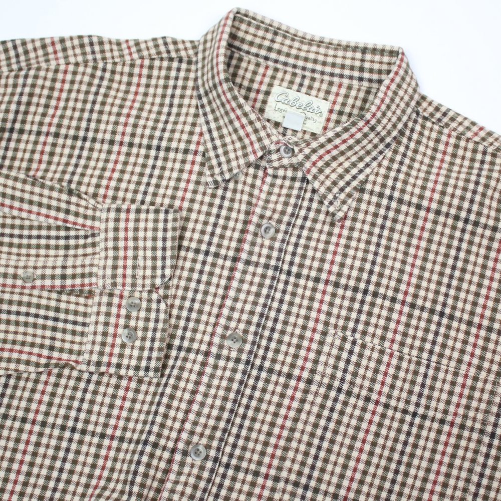 Cabela's Mens XL Plaid Long Sleeve Button Down Shirt
